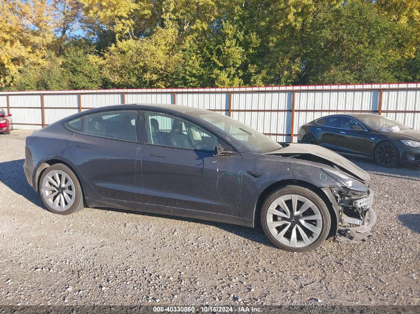 2022 Tesla Model 3 Long Range Dual Motor All-Wheel Drive VIN: 5YJ3E1EB2NF191573 Lot: 40330060