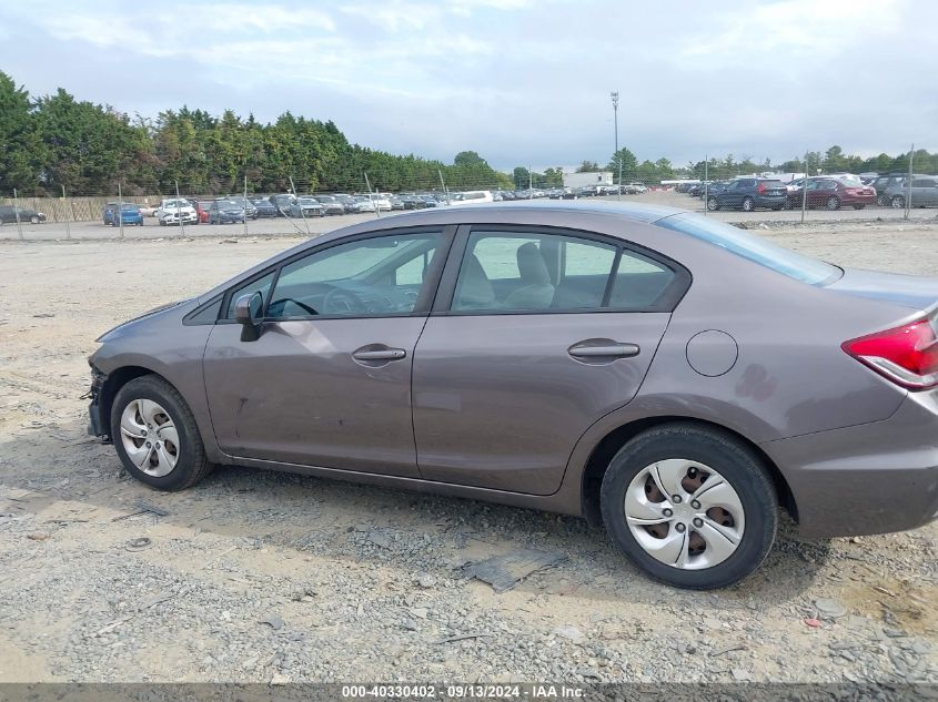 2014 Honda Civic Lx VIN: 19XFB2F5XEE232896 Lot: 40330402