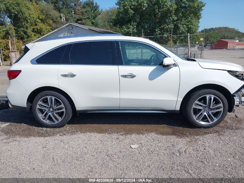 2017 Acura Mdx Advance Package VIN: 5FRYD3H86HB009624 Lot: 40330635