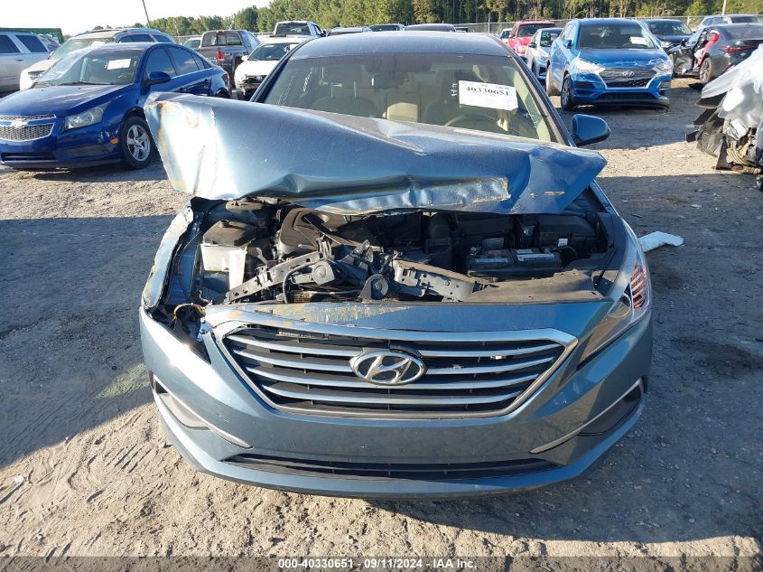 2017 Hyundai Sonata Se VIN: 5NPE24AF5HH498575 Lot: 40330651