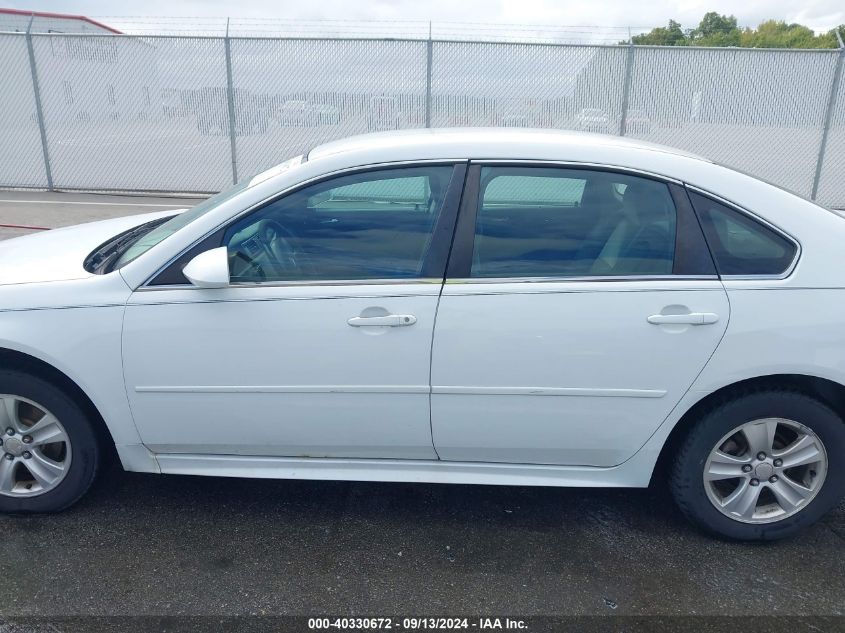 2012 Chevrolet Impala Ls VIN: 2G1WF5E39C1271908 Lot: 40330672