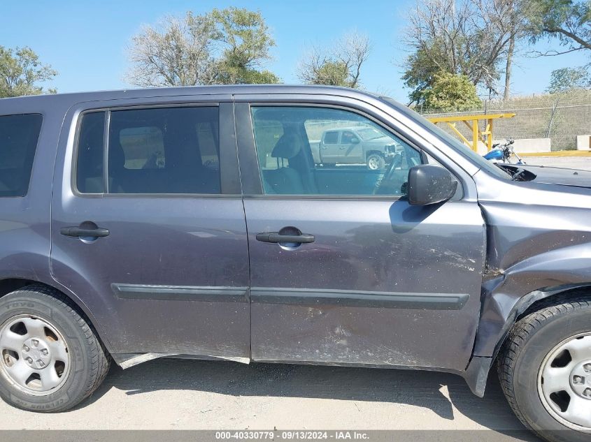 2015 Honda Pilot Lx VIN: 5FNYF4H21FB076707 Lot: 40330779