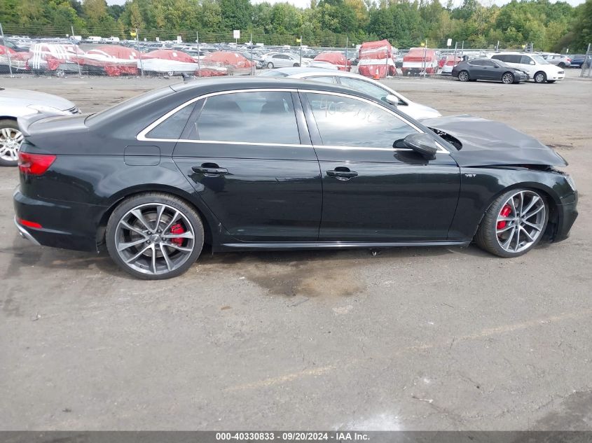 2018 Audi S4 3.0T Premium Plus VIN: WAUB4AF48JA001273 Lot: 40330833