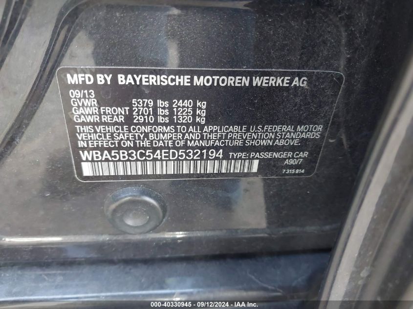 WBA5B3C54ED532194 2014 BMW 535I Xi