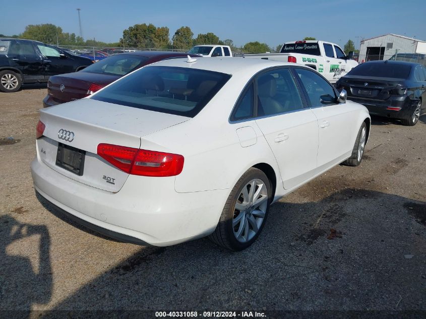 2013 AUDI A4 2.0T PREMIUM - WAUBFAFL0DN049199