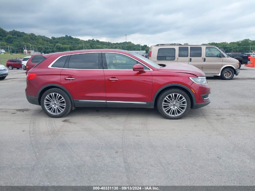 2016 Lincoln Mkx Reserve VIN: 2LMTJ6LR0GBL55864 Lot: 40331130