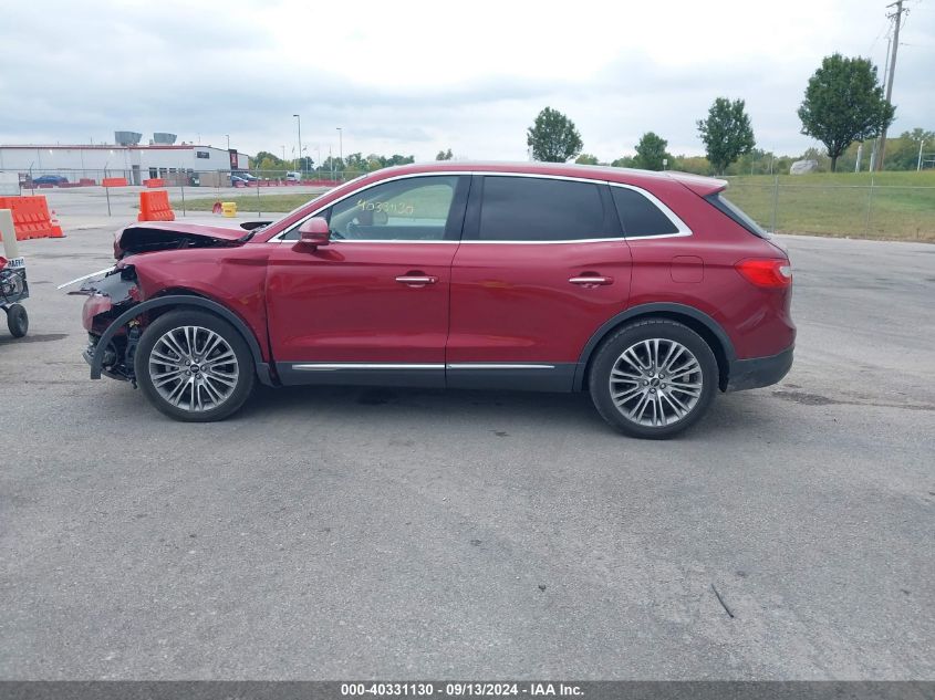 2016 Lincoln Mkx Reserve VIN: 2LMTJ6LR0GBL55864 Lot: 40331130