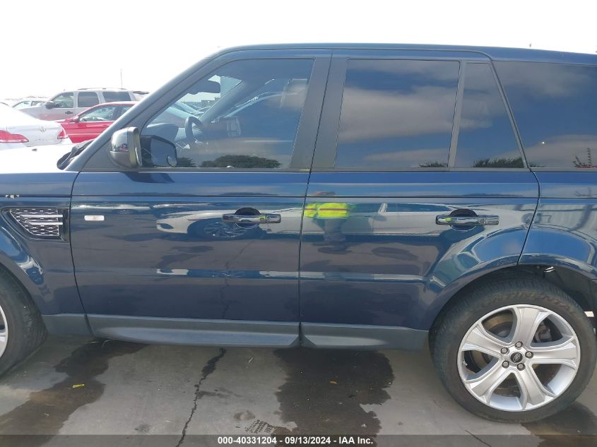 2013 Land Rover Range Rover Sport Hse VIN: SALSK2D49DA797255 Lot: 40331204