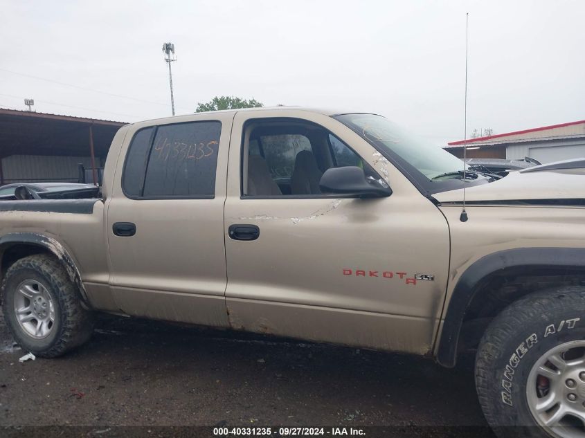 2002 Dodge Dakota Slt VIN: 1B7HL48N42S693213 Lot: 40331235