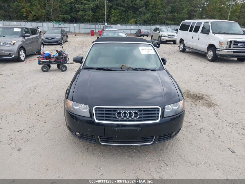 2004 Audi A4 3.0 VIN: WAUAT48H54K014481 Lot: 40331290