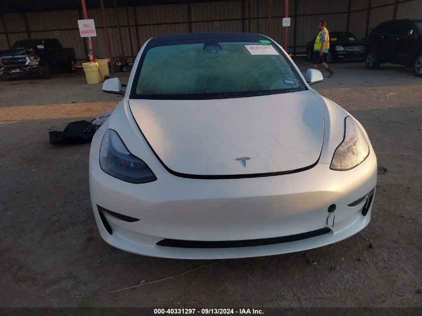 2022 Tesla Model 3 VIN: 5YJ3E1EB8NF329780 Lot: 40331297