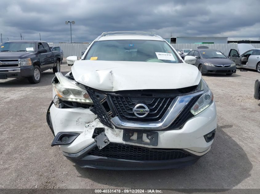 2015 Nissan Murano Sl VIN: 5N1AZ2MG5FN234347 Lot: 40331478