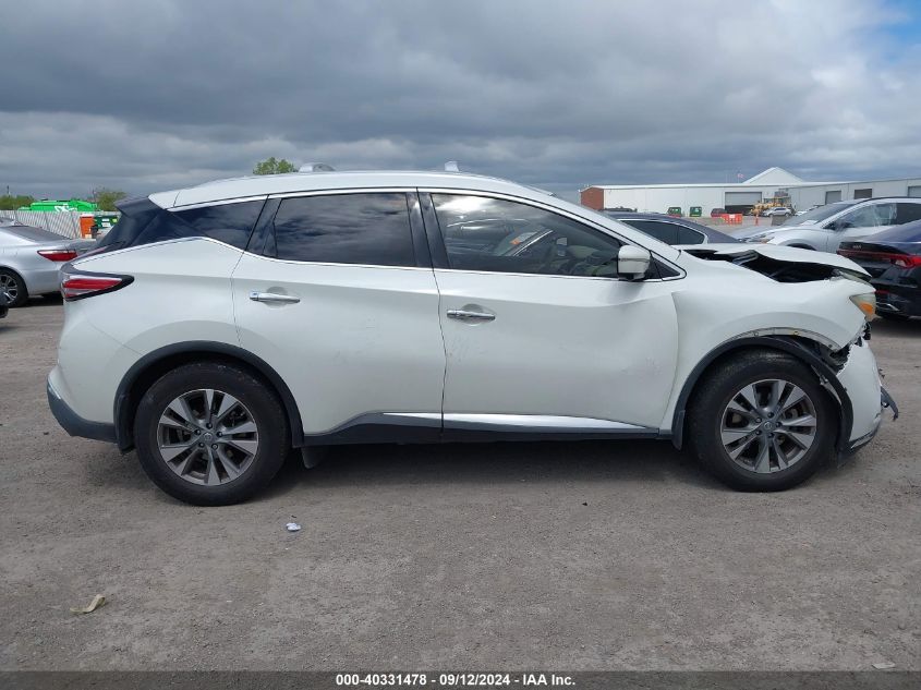 2015 Nissan Murano Sl VIN: 5N1AZ2MG5FN234347 Lot: 40331478