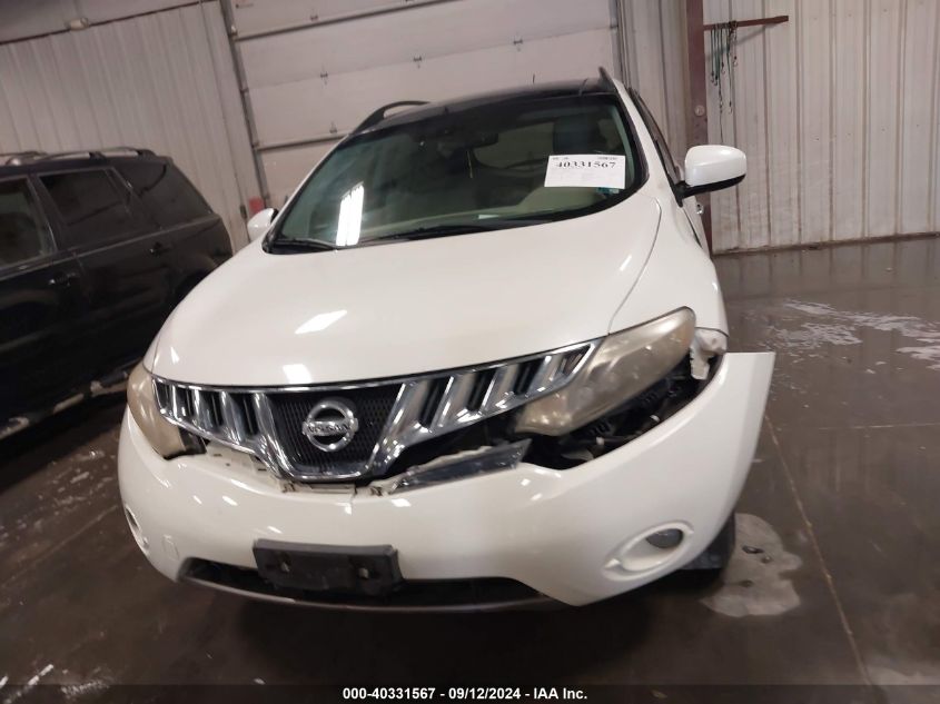 2009 Nissan Murano Sl VIN: JN8AZ18U59W009749 Lot: 40331567