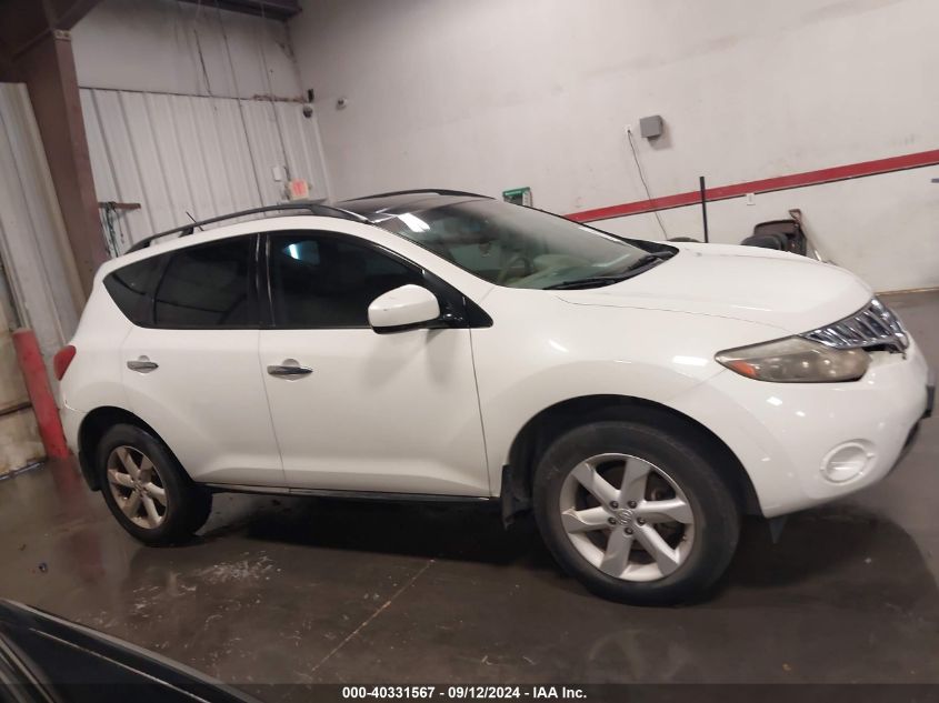 2009 Nissan Murano Sl VIN: JN8AZ18U59W009749 Lot: 40331567