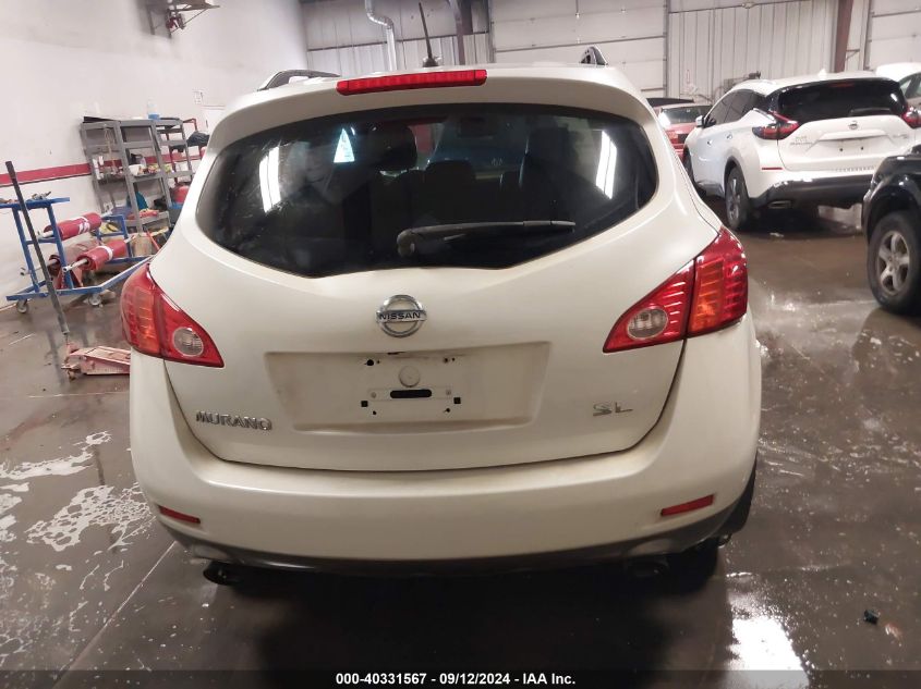 2009 Nissan Murano Sl VIN: JN8AZ18U59W009749 Lot: 40331567