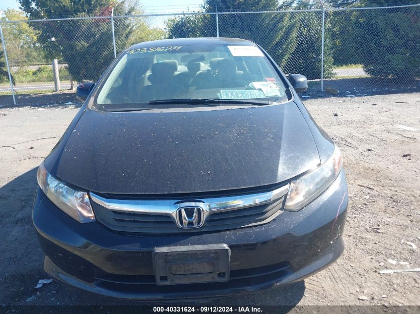 2012 Honda Civic Lx VIN: 2HGFB2F51CH328063 Lot: 40331624