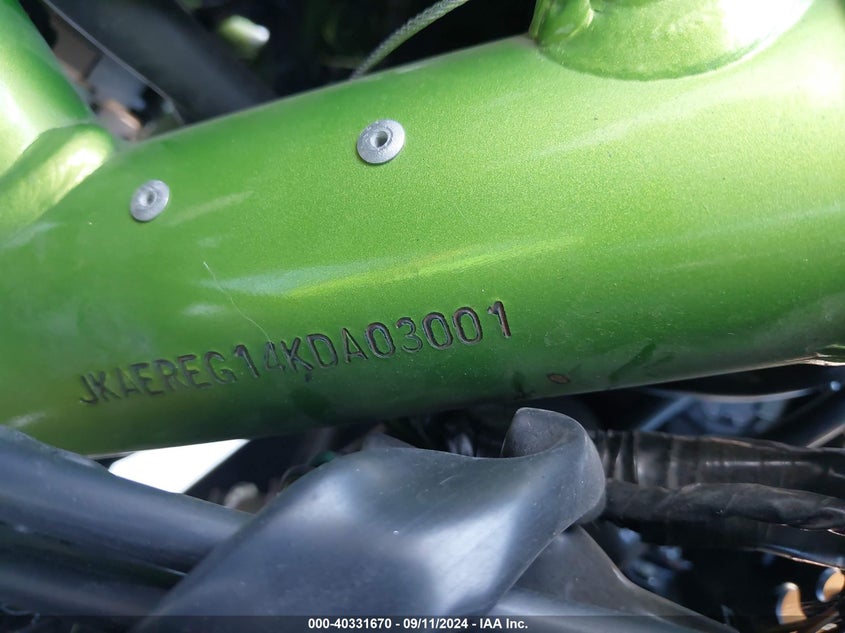 VIN JKAEREG14KDA03001 2019 KAWASAKI ER650 G