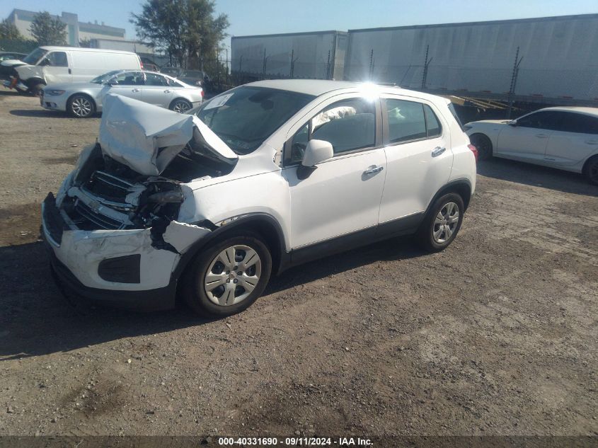 KL7CJKSB9GB670565 2016 CHEVROLET TRAX - Image 2