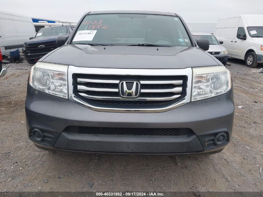 2014 Honda Pilot Lx VIN: 5FNYF4H20EB006405 Lot: 40331882