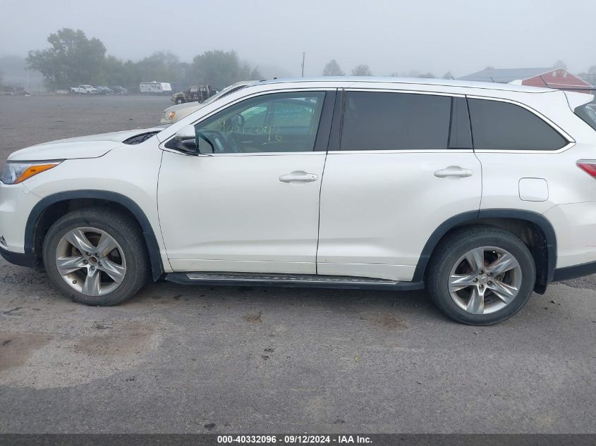 2015 Toyota Highlander Limited Platinum V6 VIN: 5TDDKRFH2FS140599 Lot: 40332096