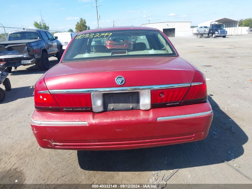 2000 Mercury Grand Marquis Ls VIN: 2MEFM75W5YX707000 Lot: 40332149