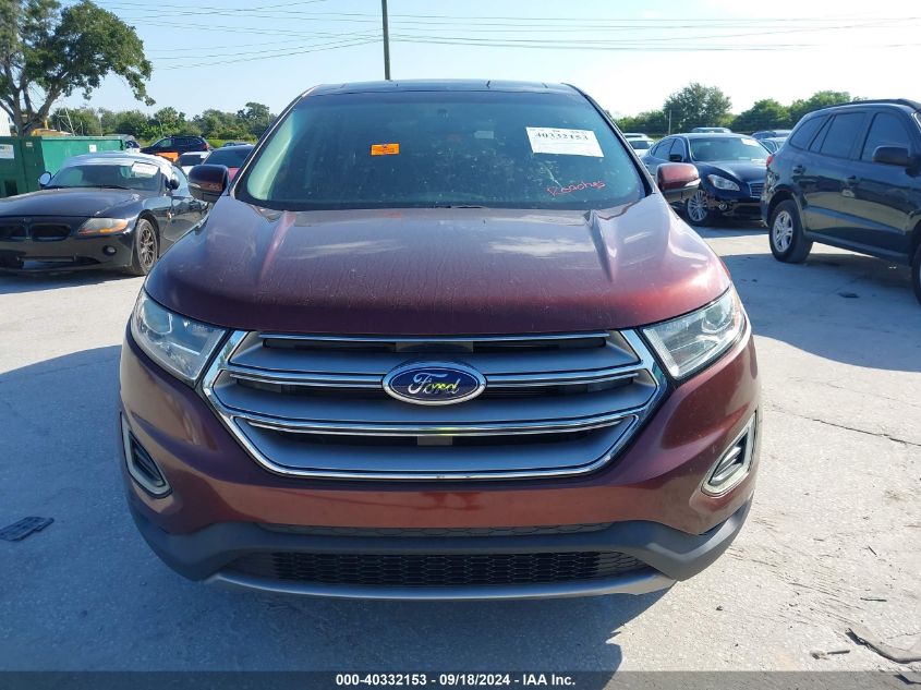 2016 Ford Edge Sel VIN: 2FMPK3J97GBB57813 Lot: 40332153