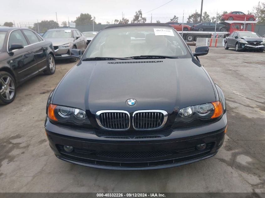 2000 BMW 323 Ci VIN: WBABR3342YEG01648 Lot: 40332226