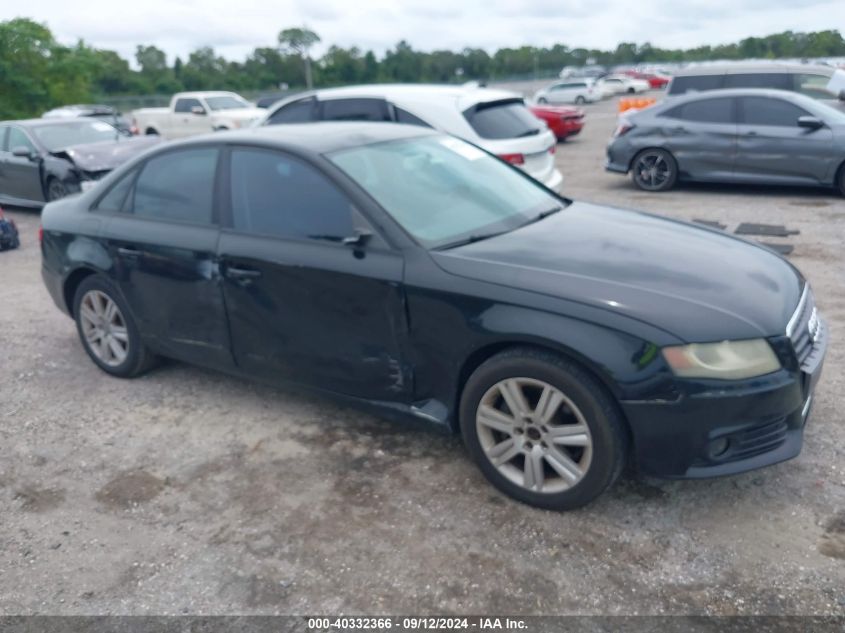 2009 Audi A4 2.0T Premium VIN: WAUJF78K39N057534 Lot: 40332366