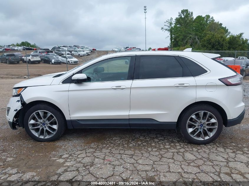 2015 Ford Edge Titanium VIN: 2FMPK3K80FBB00101 Lot: 40332481