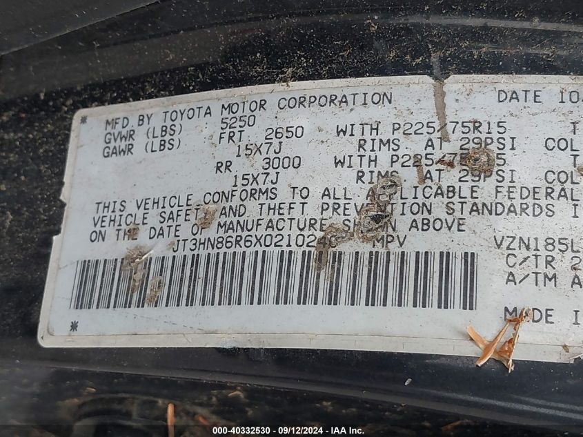 JT3HN86R6X0210240 1999 Toyota 4Runner Sr5 V6