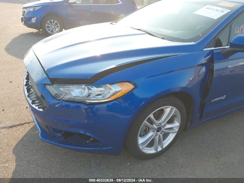 2018 Ford Fusion Se Hybrid VIN: 3FA6P0LU9JR116552 Lot: 40332639