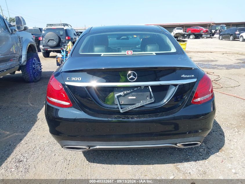 2017 Mercedes-Benz C 300 4Matic VIN: 55SWF4KB9HU223194 Lot: 40332657