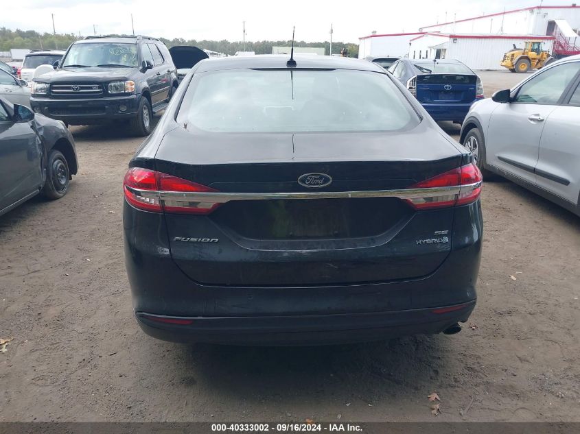 2018 Ford Fusion Se Hybrid VIN: 3FA6P0LU4JR229325 Lot: 40333002