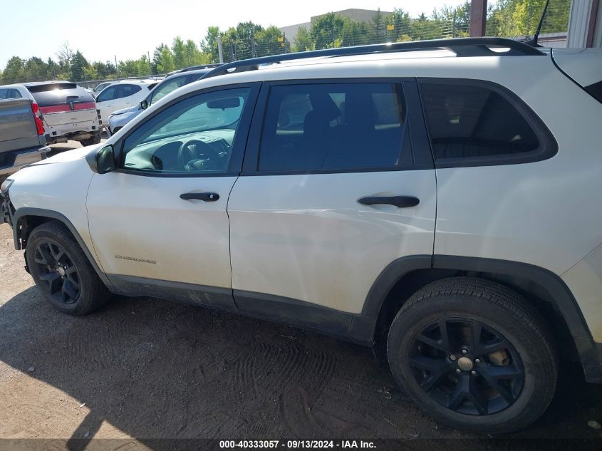 2016 Jeep Cherokee Sport VIN: 1C4PJLAB8GW257380 Lot: 40333057