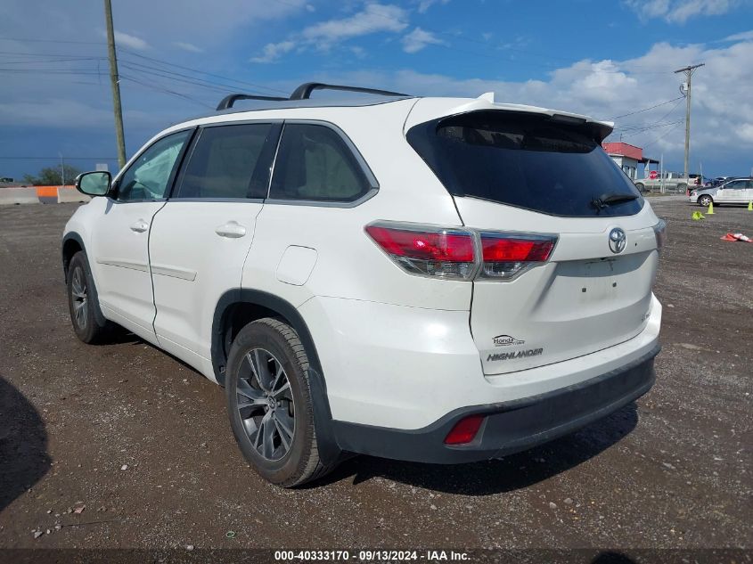 2016 Toyota Highlander Xle V6 VIN: 5TDJKRFH2GS343819 Lot: 40333170