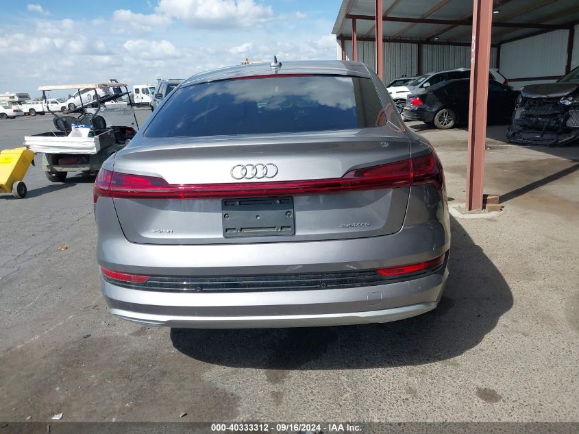 2020 Audi E-Tron Sportback Premium Plus VIN: WA12ABGE6LB035423 Lot: 40333312