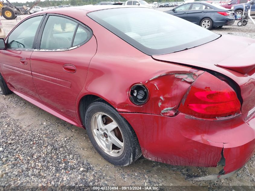 2004 Pontiac Grand Prix Gt1 VIN: 2G2WP522541358792 Lot: 40333494