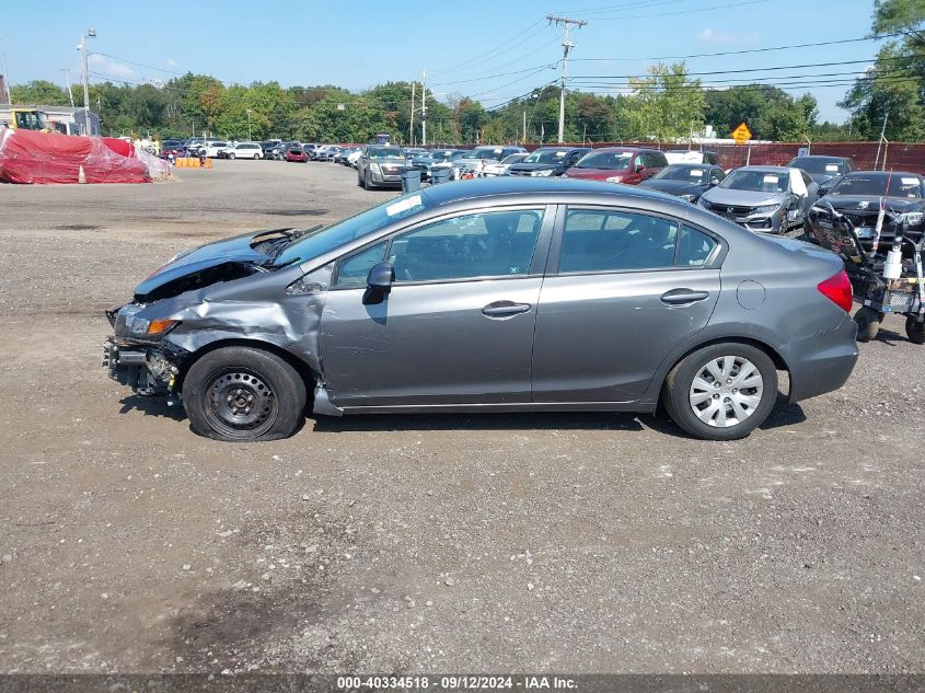 2012 Honda Civic Lx VIN: 2HGFB2F56CH589592 Lot: 40334518