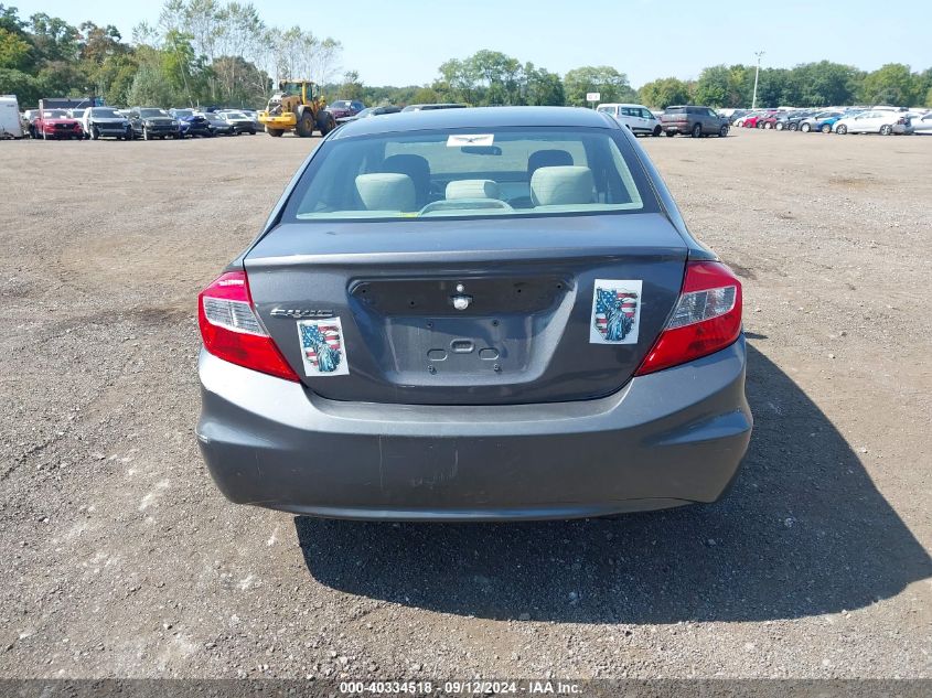 2012 Honda Civic Lx VIN: 2HGFB2F56CH589592 Lot: 40334518