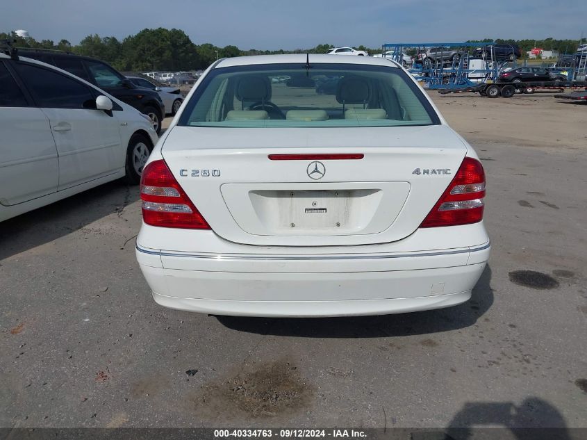 2006 Mercedes-Benz C 280 Luxury 4Matic VIN: WDBRF92H96F797964 Lot: 40334763