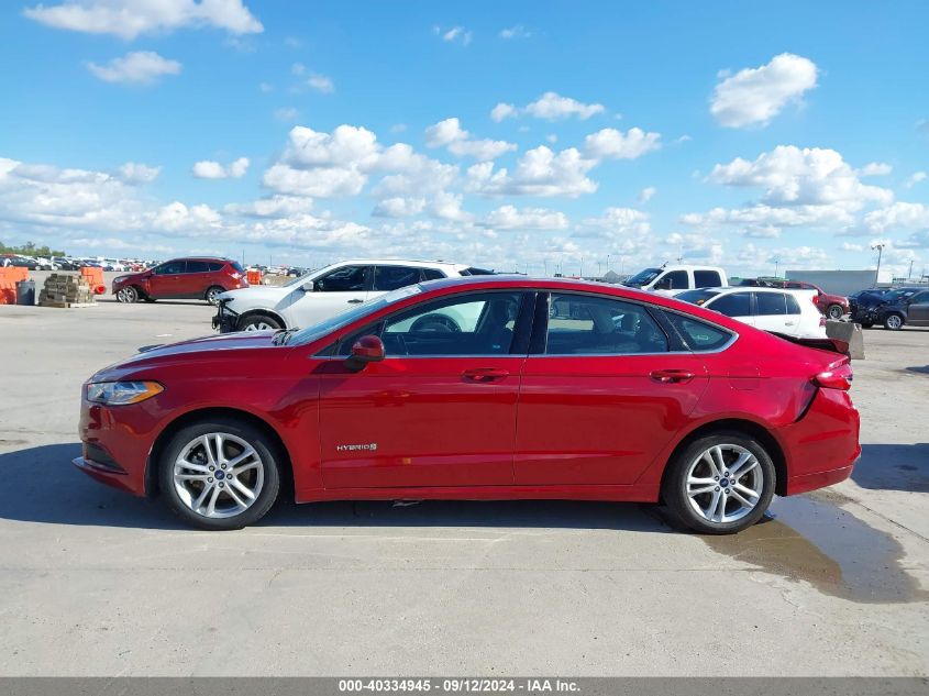 2018 Ford Fusion Hybrid Se VIN: 3FA6P0LU2JR172252 Lot: 40334945