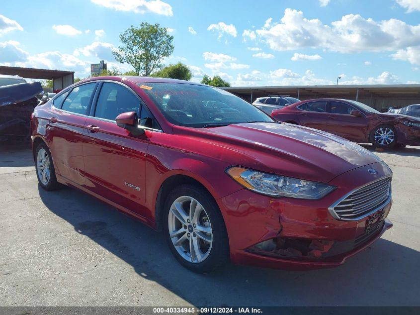 2018 Ford Fusion Hybrid Se VIN: 3FA6P0LU2JR172252 Lot: 40334945