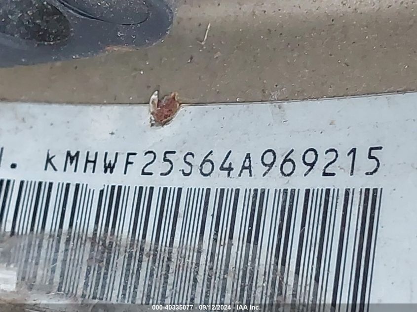 2004 Hyundai Sonata VIN: KMHWF25S64A969215 Lot: 40335077