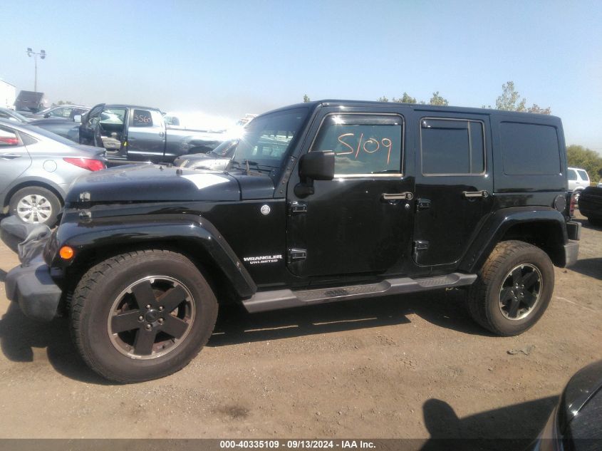 2012 Jeep Wrangler Unlimited Sahara VIN: 1C4HJWEG5CL285239 Lot: 40335109