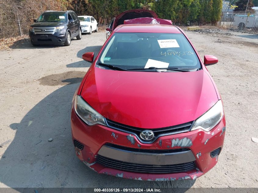 2015 Toyota Corolla L/Le/Le Pls/Prm/S/S Pls VIN: 2T1BURHE5FC299727 Lot: 40335126