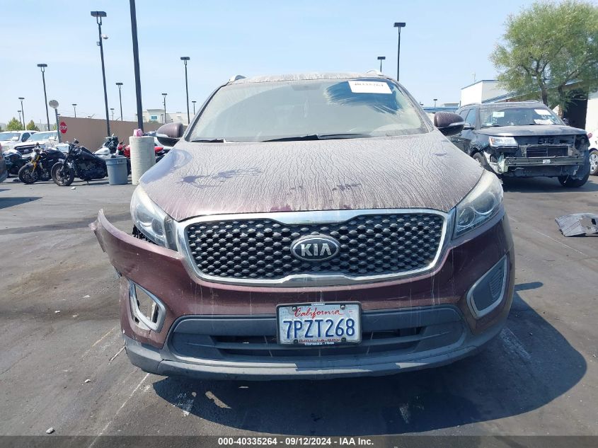 2016 Kia Sorento 2.4L Lx VIN: 5XYPG4A30GG123800 Lot: 40335264