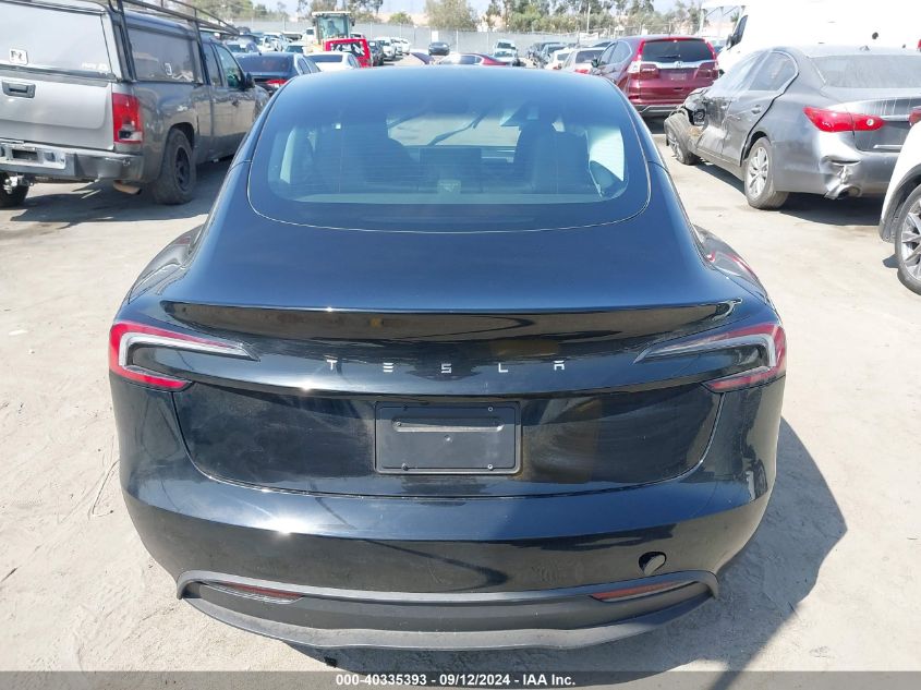 2024 Tesla Model 3 VIN: 5YJ3E1EA5RF724139 Lot: 40335393