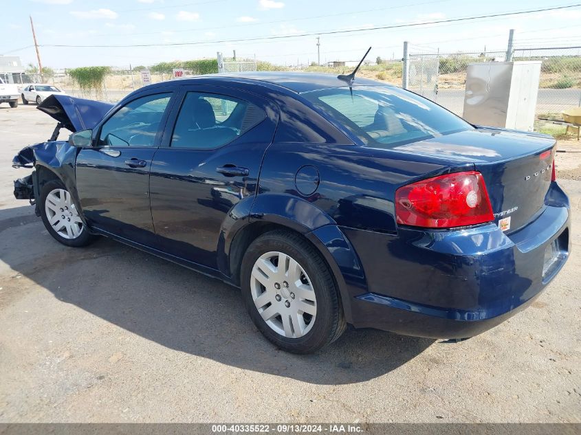 2014 Dodge Avenger Se VIN: 1C3CDZAB7EN224502 Lot: 40335522