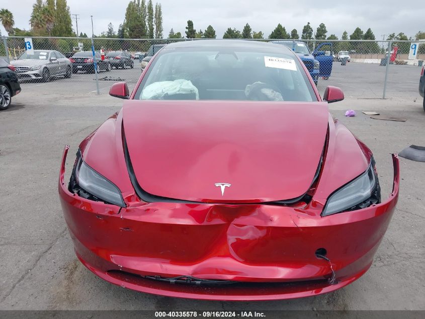 2024 Tesla Model 3 VIN: 5YJ3E1EA8RF822260 Lot: 40335578